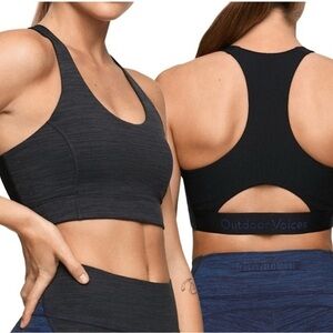 Outdoor Voices "Doing Things" Sports Bra in Black